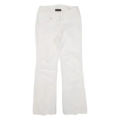 ACTIVE Womens Trousers White Regular Bootcut W30 L29