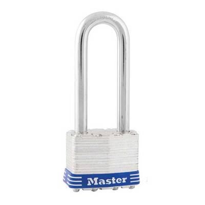Master Lock Laminated Steel Padlock, Non-Rekeyable, Keyed Different, Body Width: 1-3/4 (44Mm), Shackle Length: 2-1/2 (64Mm)...