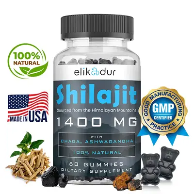 Elikadur 84,000 mg Shilajit Gummies, Organic Shilajit Gummies with 85+ Trace Minerals, Fulvic Acid, Shilajit for Men and Wome...