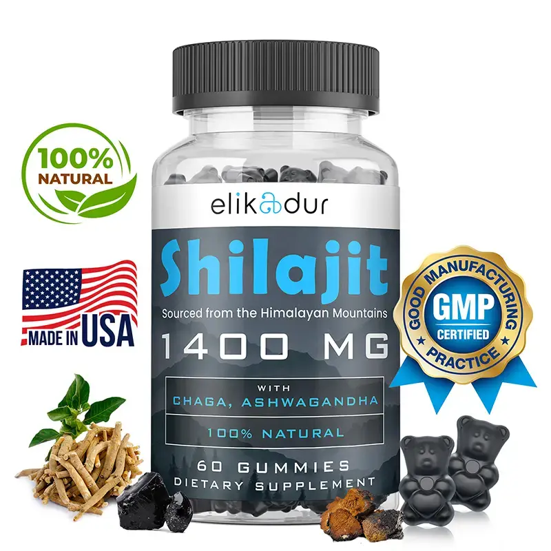 Elikadur 84,000 mg Shilajit Gummies, Organic Shilajit Gummies with 85+ Trace Minerals, Fulvic Acid, Shilajit for Men and Wome...