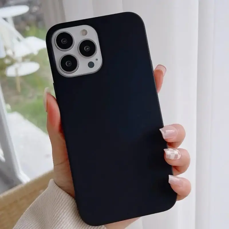 Solid Color Phone Case, 1 Count Anti-fall Simple Full-edge Frosted Mobile Phone Case, TPU Phone Cases for iPhone X 11 12 13 1...