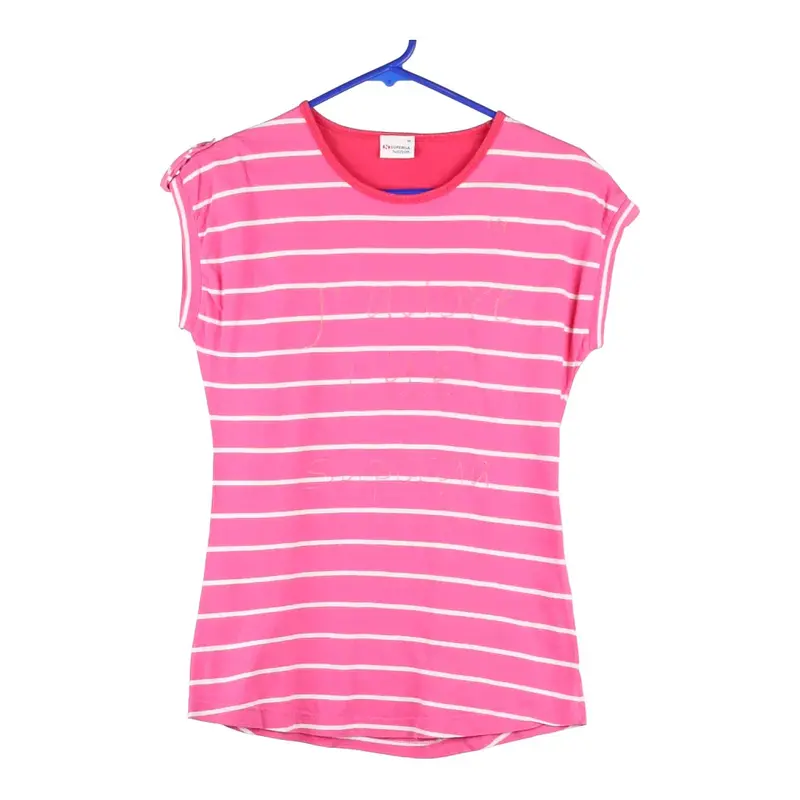 Superga Striped T-Shirt - Medium Pink Cotton