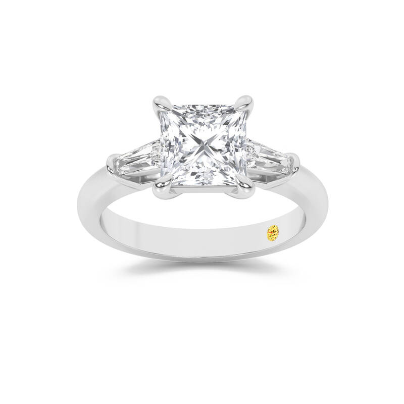 Ignite Three Stone Princess Cut Lab Grown Diamond Engagement Ring | 10K White Gold 3 CT. TW.