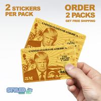 funny trump 5 mill debit card sticker made with high quality vinyl and uv ink made to last