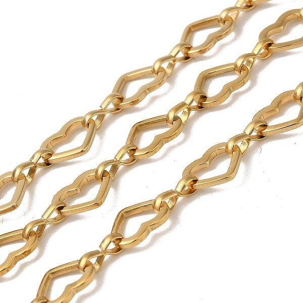 Ion Plating(IP) 304 Stainless Steel Heart Link Chains