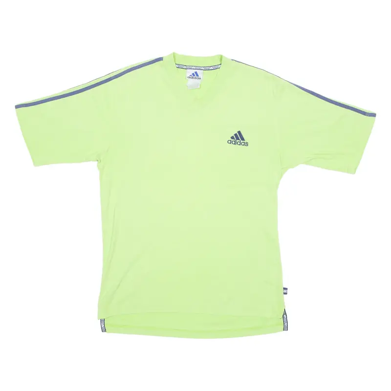 ADIDAS Mens T-Shirt Green 90s Crew Neck S