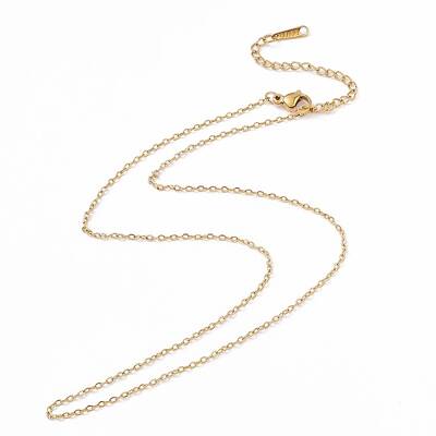 Ion Plating(IP) 304 Stainless Steel Cable Chain Necklace for Men Women