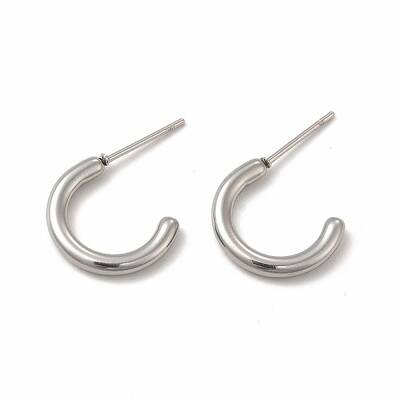Non-Tarnish 304 Stainless Steel Ring Stud Earrings