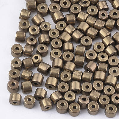 Electroplate Glass Bugle Beads