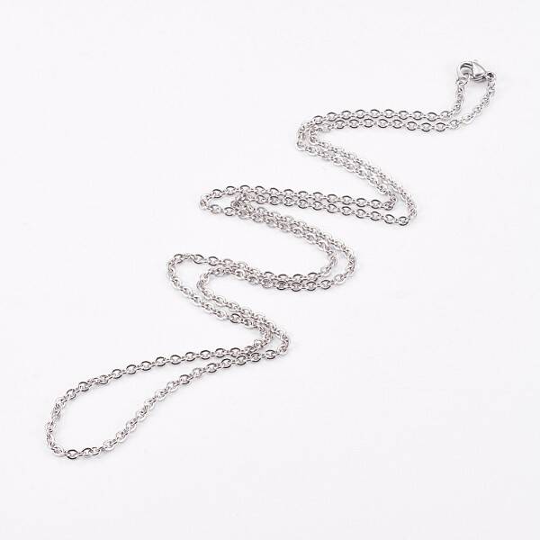 Non-Tarnish 304 Stainless Steel Cable Chain Necklaces