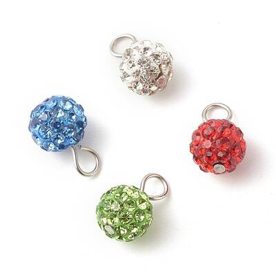 Polymer Clay Rhinestone Pendants