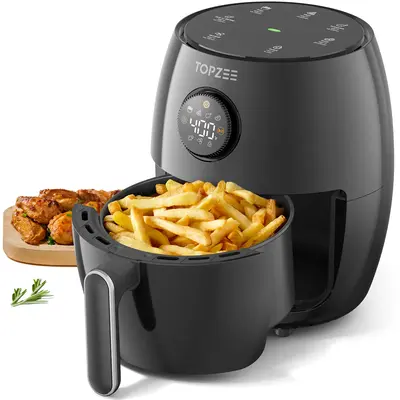 2L Compact 4-in-1 Air Fryer for Baking, Roasting, Reheating, 98% Less Oil, Adjustable Temp, Timer, Quiet, BPA-Free,Nonstick,D...