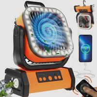 Portable Fan 20000mAh Rechargeable Battery power LED light Lantern Table outdoor smart recharging Fan USB-C for Travel, Bedro...