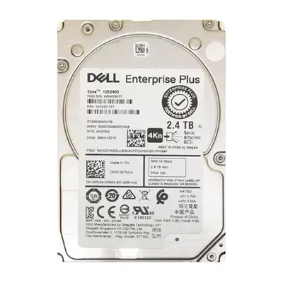 X7NC4 Dell 2.4TB 12Gb/s SAS 10000 2.5-Inch Hard Drive