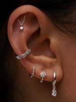 Women's Elegant Rhinestone Decor Earrings Set, Exquisite Trendy Earrings, Fashionable Jewelry for Women for Daily & Party Dec...