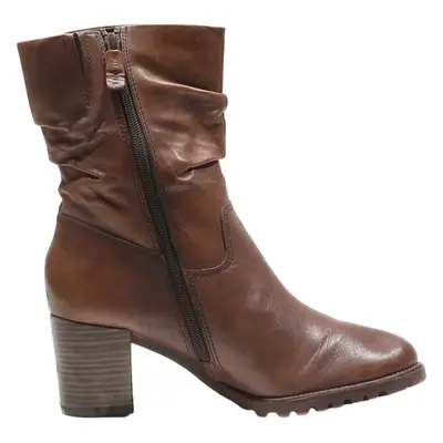 TAMARIS Ankle Boots Brown Leather Womens UK 5