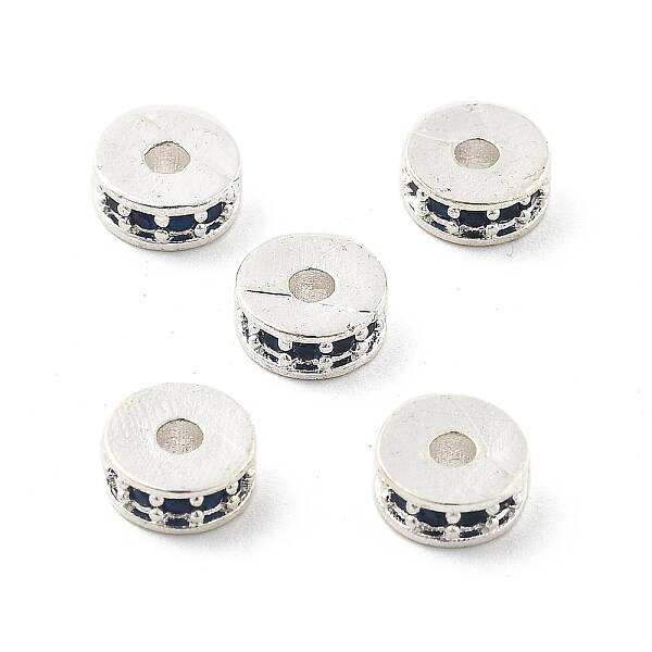 Brass Micro Pave Cubic Zirconia Beads
