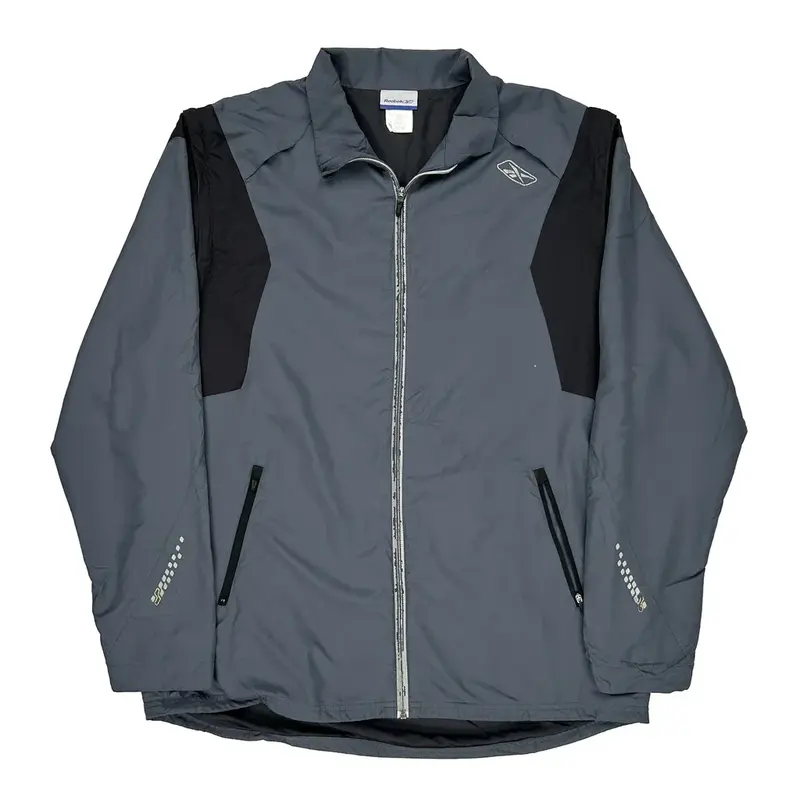 Reebok Track Jacket - XL Grey Polyester