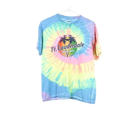Fort Lauderdale Hanes Tie-Dye T-Shirt - Medium Multicoloured Cotton