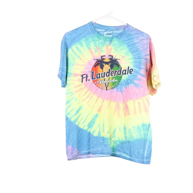 Fort Lauderdale Hanes Tie-Dye T-Shirt - Medium Multicoloured Cotton
