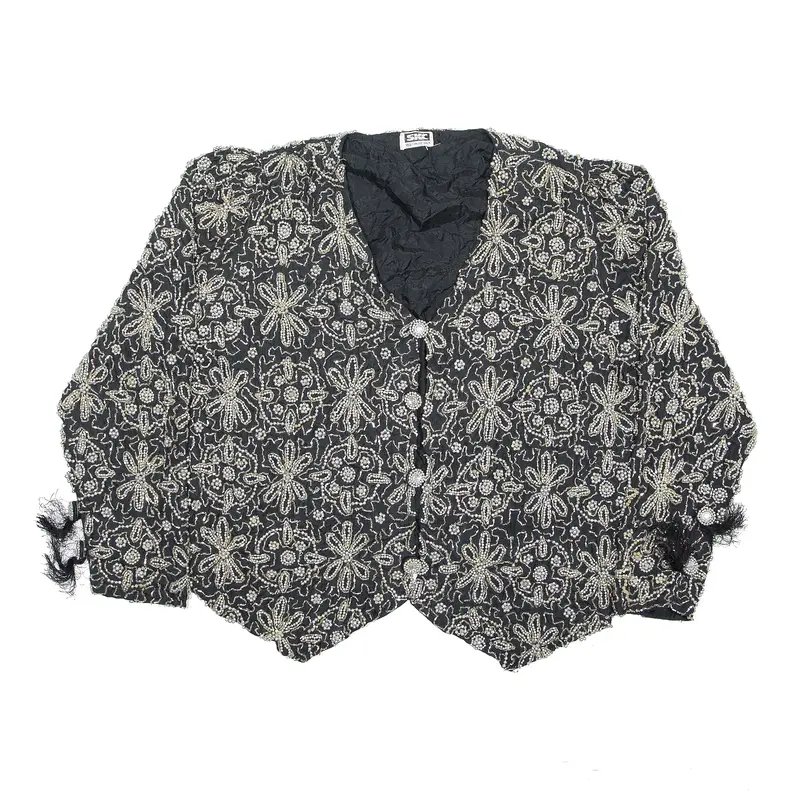 SKC Embellished Black Blazer Jacket M