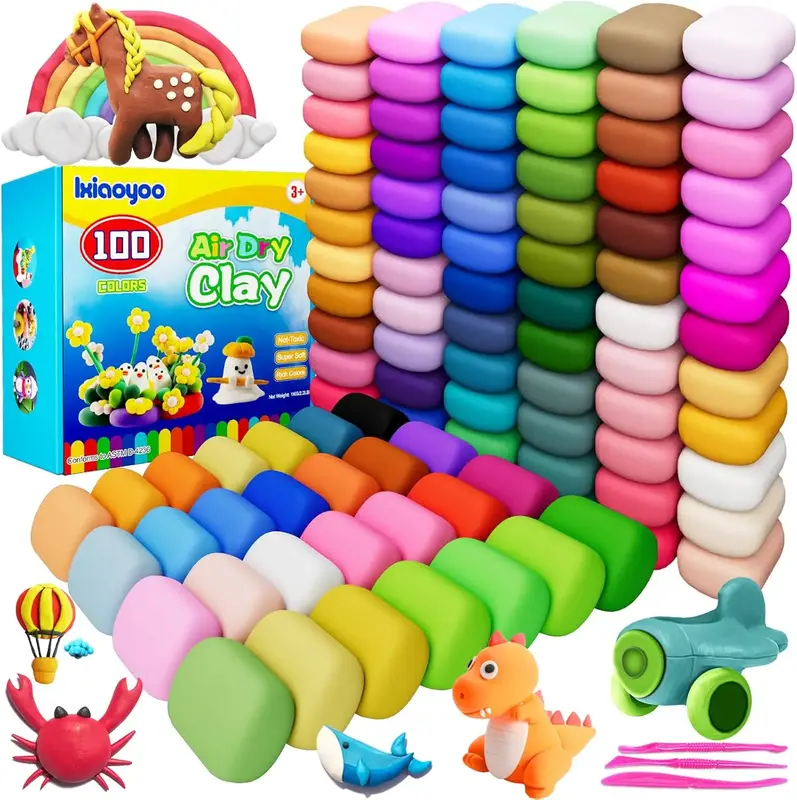Air Dry Clay, Modelling Clay for Kids, DIY Molding Magic Clay for with Tools, Soft & Non-Sticky, Toys Gifts Boys Girls Kids�...