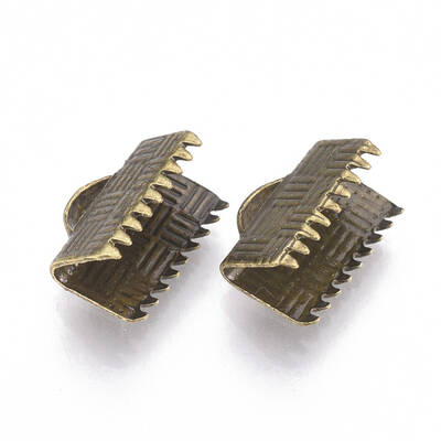 Brass Ribbon Crimp Ends