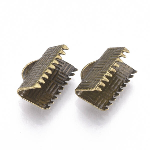 Brass Ribbon Crimp Ends