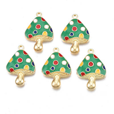 Autumn Theme Rack Plating Alloy Enamel Pendants