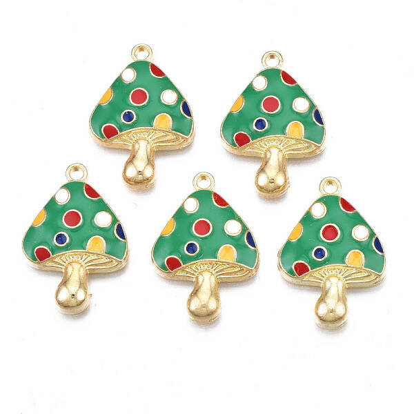 Autumn Theme Rack Plating Alloy Enamel Pendants