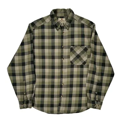 Woolrich Checked Flannel Shirt - Large Grey Cotton