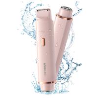 Electric Bikini Trimmer for Women, Rechargeable 2 in 1 Body & Facial Hair Removal, Waterproof Wet & Dry Use Trimmer for Women...