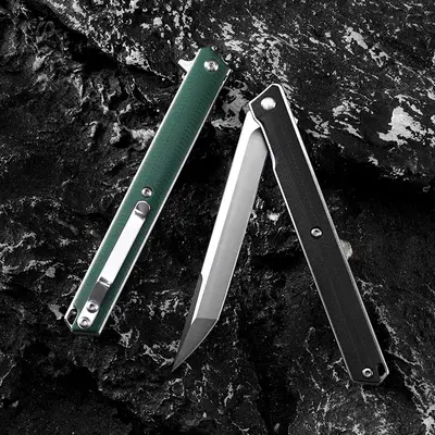 EDC knife, portable knife, G10 handle multi-function folding knife, D2 steel knife body, stainless steel pocket knife, precis...