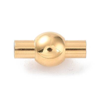 304 Stainless Steel Magnetic Clasps with Glue-in Ends