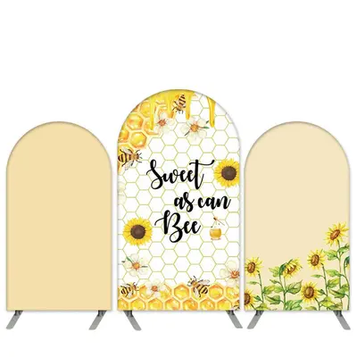 Aperturee Sweet As Can Bee Sunflowers Baby Shower Arch Backdrop Kit | Chiara Wall Backdrop Diy | Diy Arch Backdrop Cover | Di...