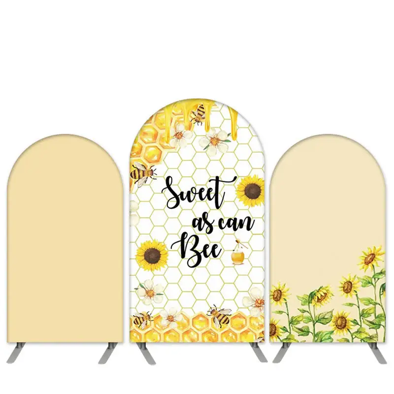 Aperturee Sweet As Can Bee Sunflowers Baby Shower Arch Backdrop Kit | Chiara Wall Backdrop Diy | Diy Arch Backdrop Cover | Di...