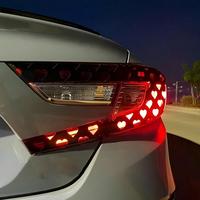 Cute Heart Shaped Design Car Taillight Sticker, Universal DIY Car Decal, Honeycomb Design Car Sticker for Girls & Couples, B...