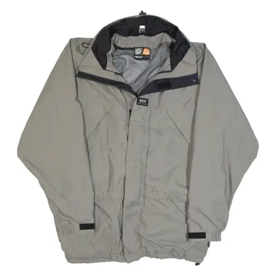 HELLY HANSEN Mesh Lined Mens Rain Jacket Green Hooded L