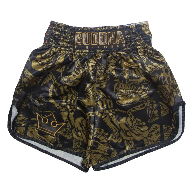 SPORTSWEAR Mens Sports Shorts Gold Crazy Pattern L W24