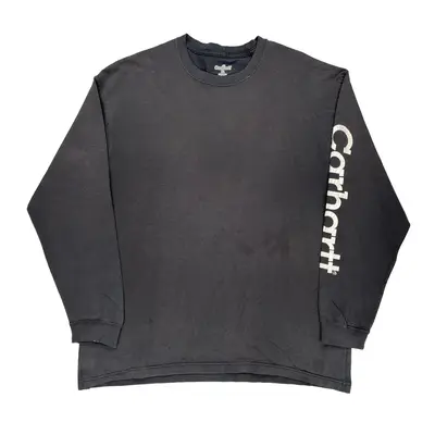 Carhartt Long Sleeve T-Shirt - XL Black Cotton