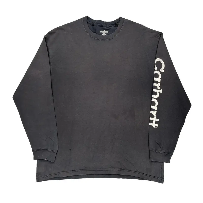 Carhartt Long Sleeve T-Shirt - XL Black Cotton