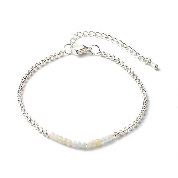 Natural Morganite Beaded Bracelets