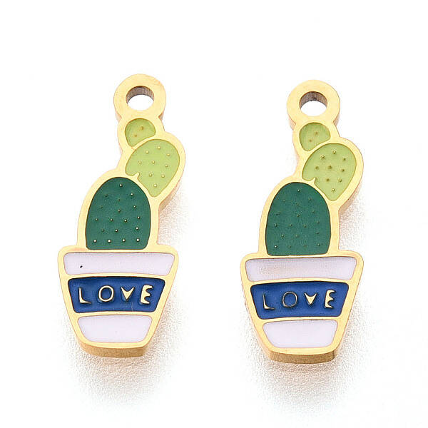 304 Stainless Steel Enamel Charms