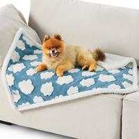 Lesure Waterproof Pet Blanket for Dogs & Cats - Dual-Sided Jacquard Shag & Sherpa Fleece, 3D Textured Cloud Pattern, Machine ...