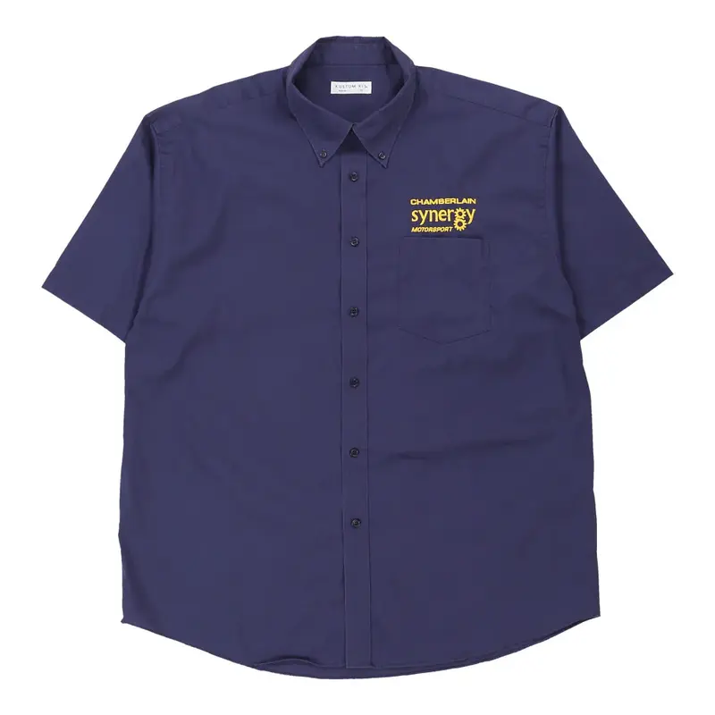 Chamberlain Synergy Motorsport Le Mans Size 19 Kustom Kit Short Sleeve Shirt - 3XL Blue Cotton