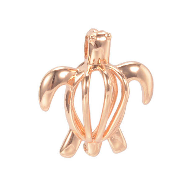 Hollow Brass Bead Cage Pendants