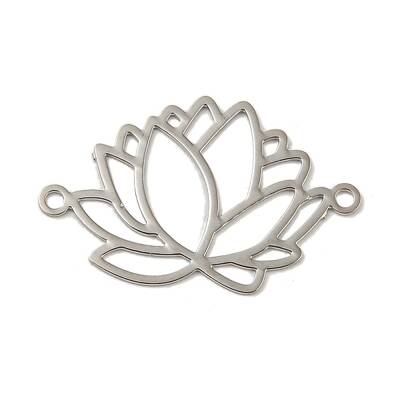 Rack Plating Brass Filigree Connector Charms