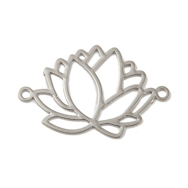Rack Plating Brass Filigree Connector Charms