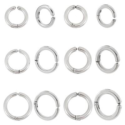 12Pcs 6 Size 304 Stainless Steel Cuff Earrings