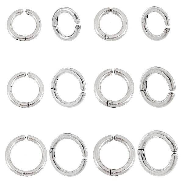 12Pcs 6 Size 304 Stainless Steel Cuff Earrings